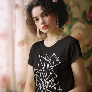 Abstract T-Shirt MBC Color Fill in Black or White Cotton or Polyester
