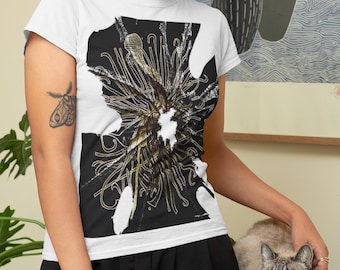 Abstraktes Kunst T-Shirt: Künstlerisches Grafik-T-Shirt