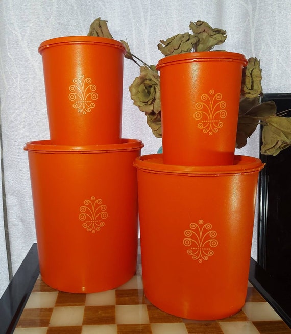 Tupperware Vintage Stackable 2-piece Canister Set 