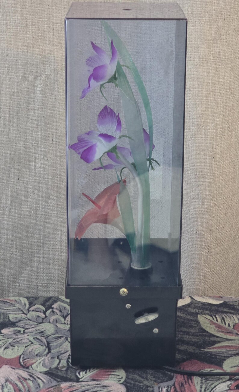 Fiber optic, Musical Lamp, Vintage 80's Fibre Optic Light, Musical, Flower Display, Ornament, Retro, Lamp, Lighting, Home Decor, image 15