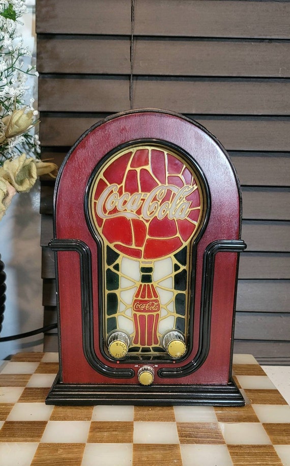 希少 Coca-Cola RADIO ラジオ The Red Disc Icon Vintage Coca-Cola Radio the Red Disc Icon Lights up