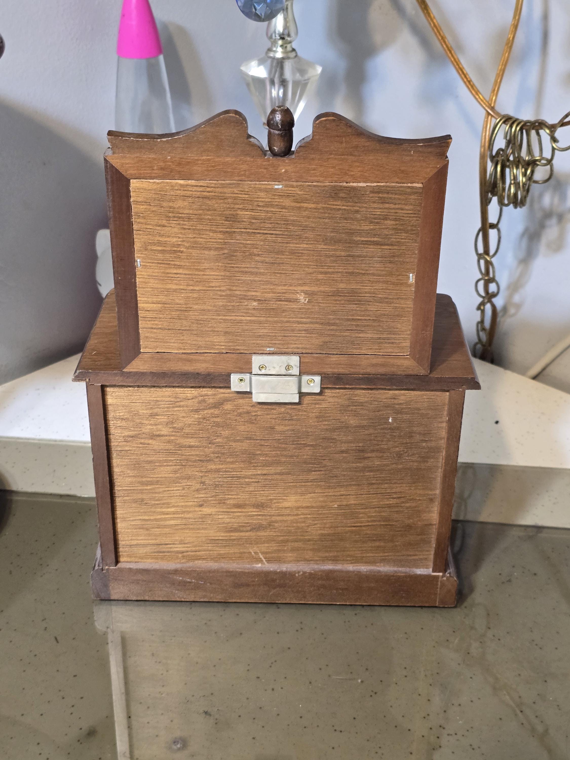 Jewelry Box W/ Mirror, Vintage 60s, Jewelry Storage, Dresser