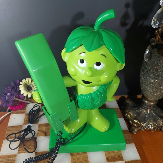 80s グリーンジャイアント リトルスプラウト ヴィンテージ テレフォン 電話機 Jolly Green Giant, Landline Telephone, Vintage 80s, Pillsbury