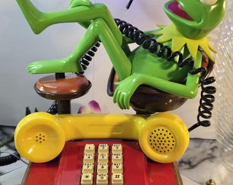 1980s Frog Flip Telephone, Super Rare and Iconic, Made in
