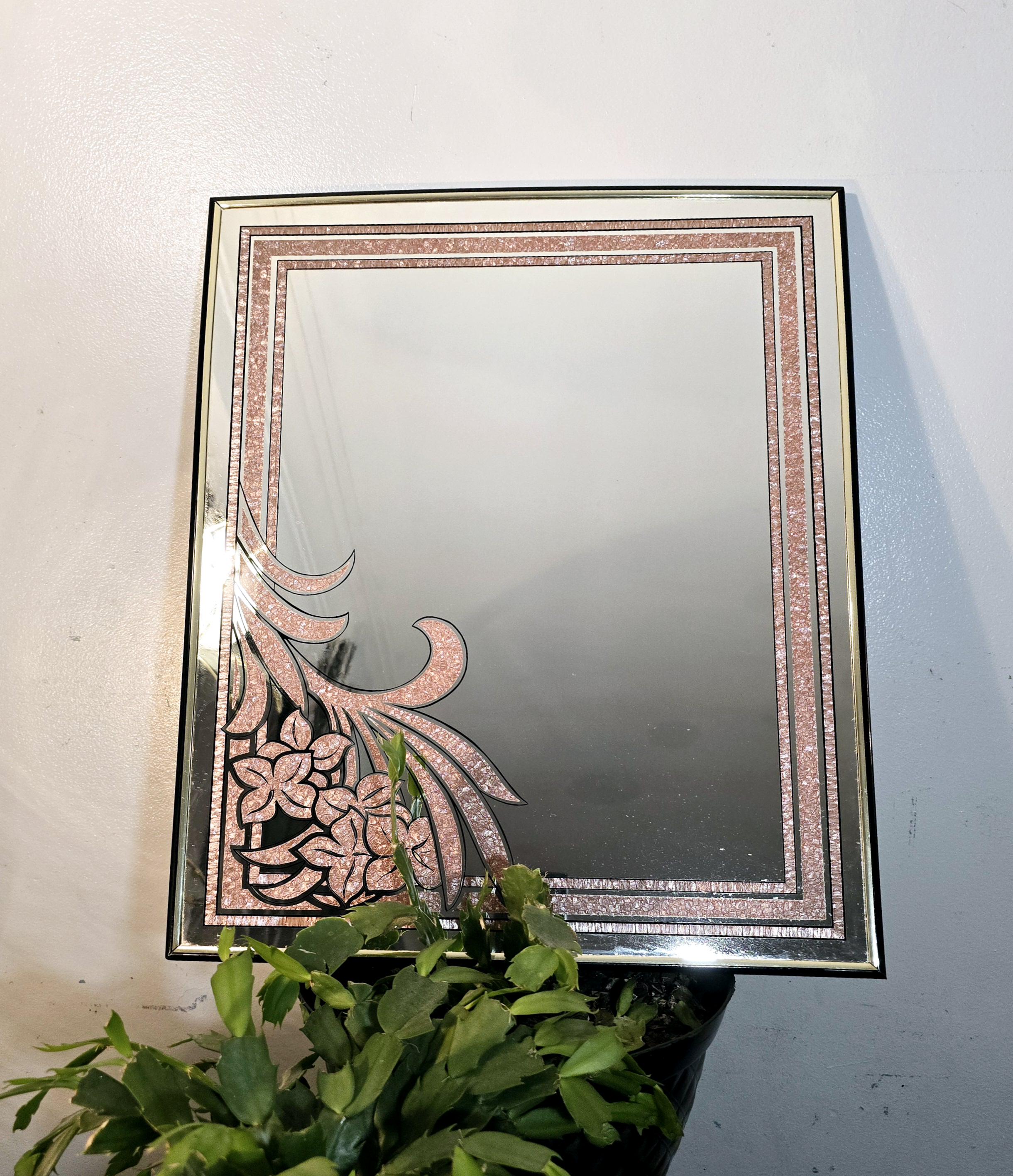 Art Mirror, Vintage, 80s, Wall Mirror, Wall Mirrors, Framed Mirror