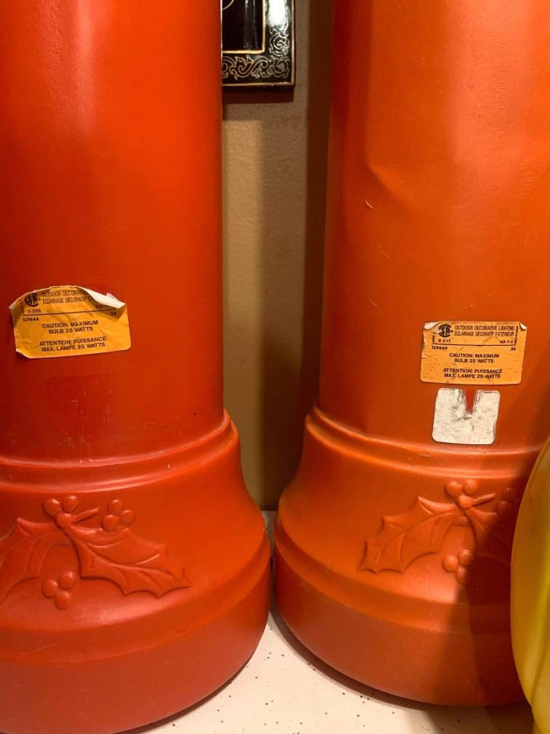 Pair of Candle Blow Molds Vintage Chunky Over 3 Feet Tall Etsy