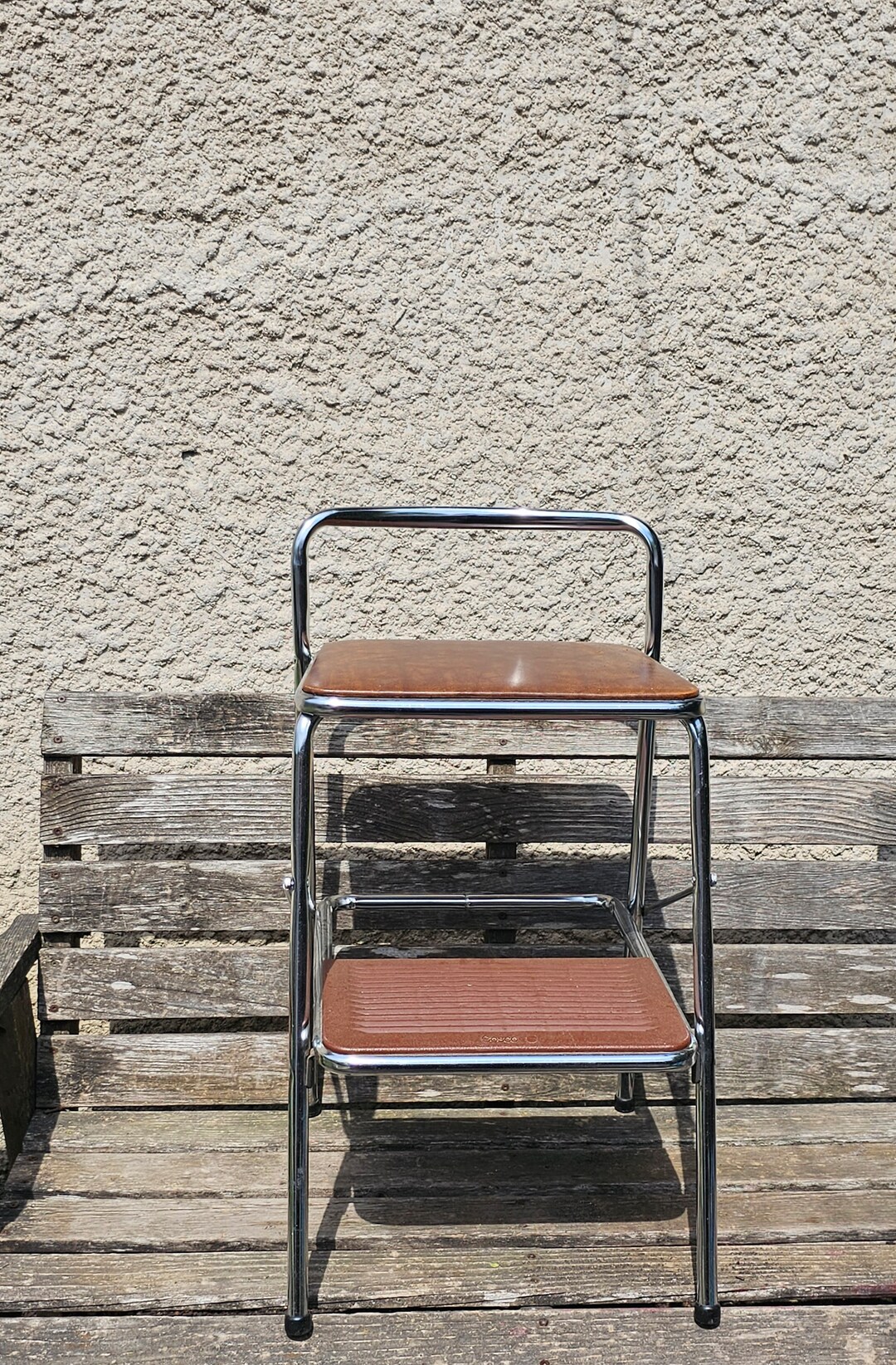 Chair With Foot Stool Step Stool Retro Vintage Kitchen Etsy