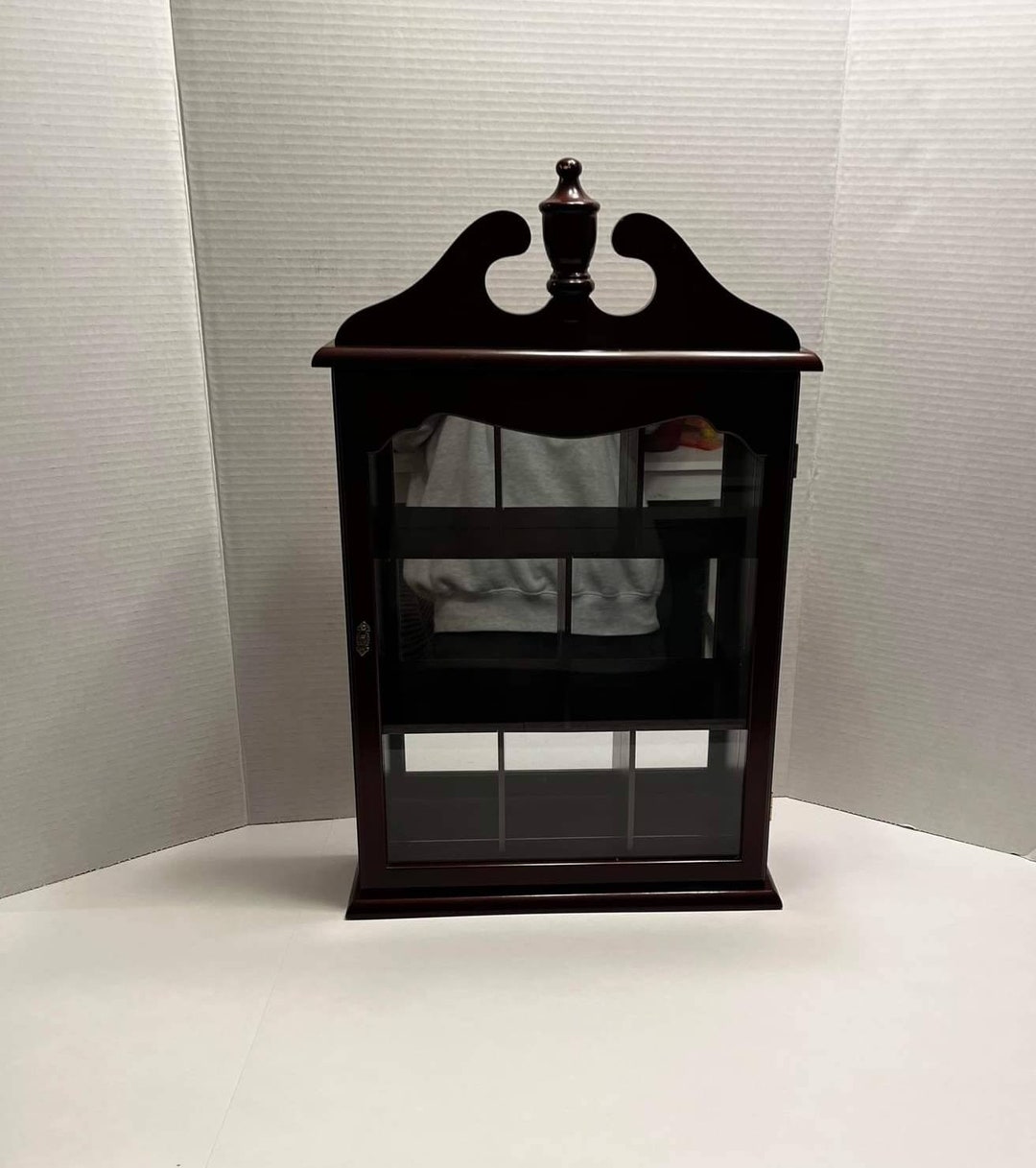 Vintage Solid Wood Curio Miniatures Trinket Display Etsy