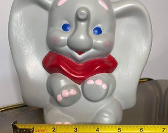 ディズニー、ダンボの置物、象、陶器、フィギュア、彫像、サイン入り