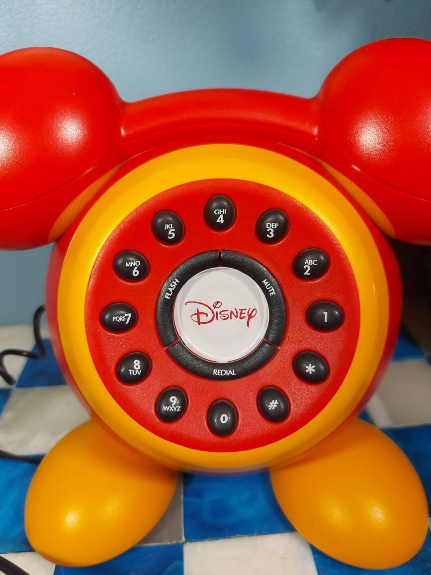 ディズニー、ミッキーマウス、固定電話、ビンテージ80年代、ビンテージ
