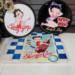 Betty Boop, Tin Wall Hangings, Vintage 90s, Novelty, Authentic, Collectible, King Features Sydicate Inc, Cartoon, Gift, Novelty,