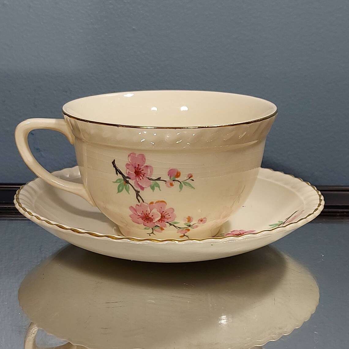 Antique Old English Johnson Bros Tea Cup and Saucer Set Etsy
