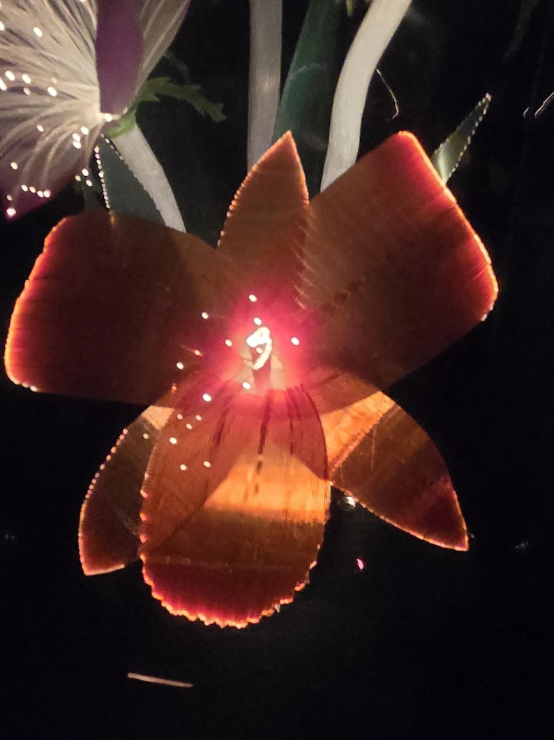 Fiber optic, Musical Lamp, Vintage 80's Fibre Optic Light, Musical, Flower Display, Ornament, Retro, Lamp, Lighting, Home Decor, image 12