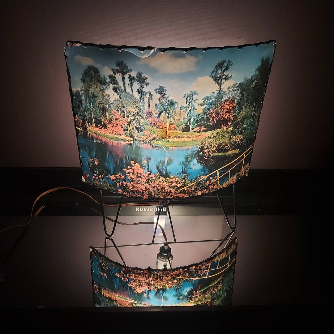 Scenery Lamp, Helmscene, TV Lamp, Midcentury Lamp, Illuminated, Outdoor