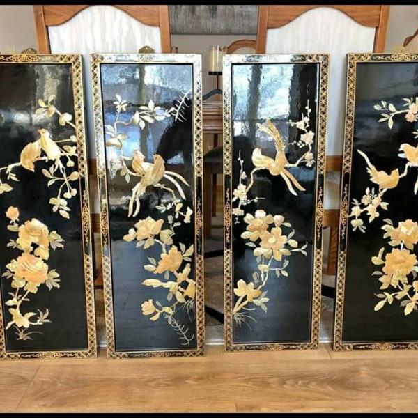 Chinese Mother of Pearl Wall Art Etsy