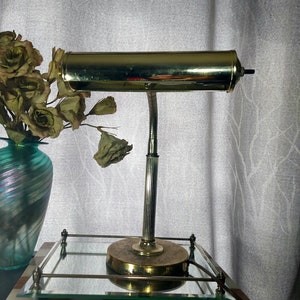 Brass Desk Lamp, Flex Lamp, Flexible, Adjustable, Bendable, Piano Lamp, Solid Brass, Vintage Desk Lamp, Home Decor, Lighting