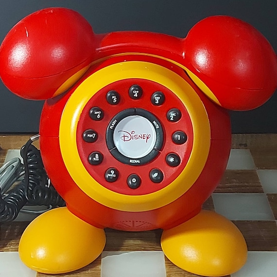 ディズニー、ミッキーマウス、固定電話、ビンテージ80年代、ビンテージ