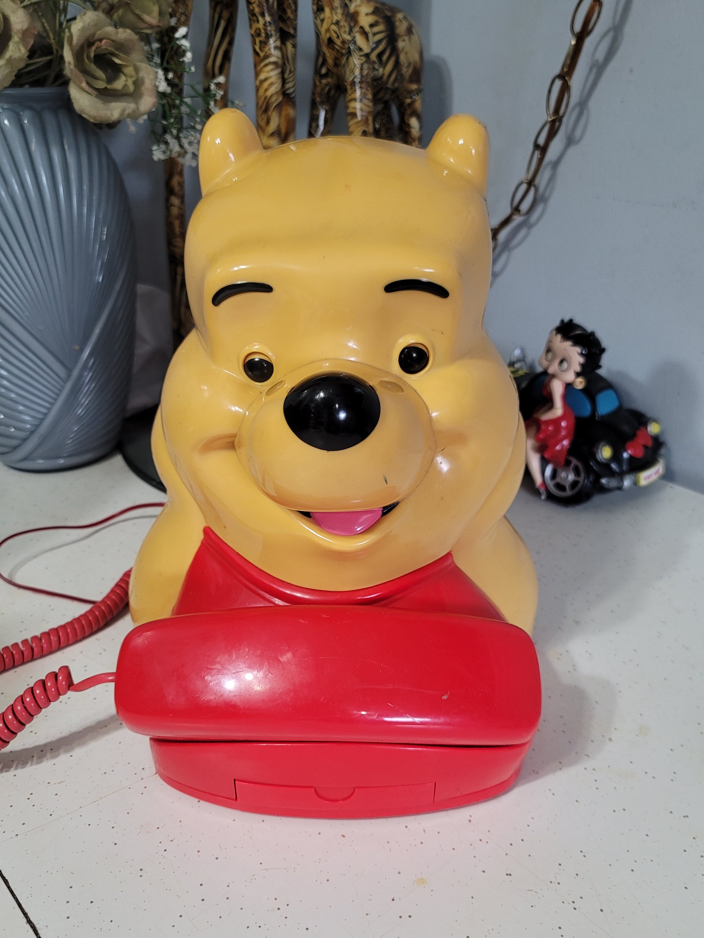Winnie the Pooh, Vintage Corded Telephone, Disney, Phone, Pooh