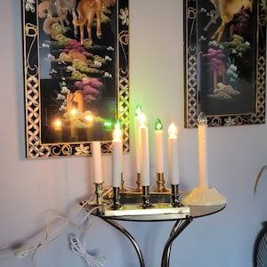 Messing Electric Candle Lamps, Vintage, Kerzenleuchter, Fensterleuchter,