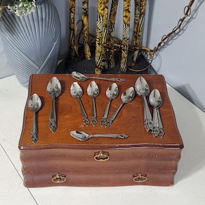 National, Japan, Spoons Set, (15pcs), Stainless Steel, Silverware Vintage Cutlery, Dining&Serving,