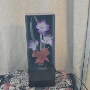Fiber optic, Musical Lamp, Vintage 80's Fibre Optic Light, Musical, Flower Display, Ornament, Retro, Lamp, Lighting, Home Decor, image 13