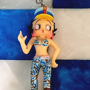 Betty Boop, portachiavi a forma di statuetta, oggetti da collezione, cartone animato, vintage, portachiavi, ricordi d'infanzia, novità, autentico, regalo, calza di Natale
