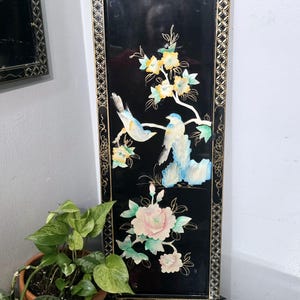中国貝細工 額装 牡丹 鳥 壁掛け アート 0401180449_69ccdfb15d554.jpg