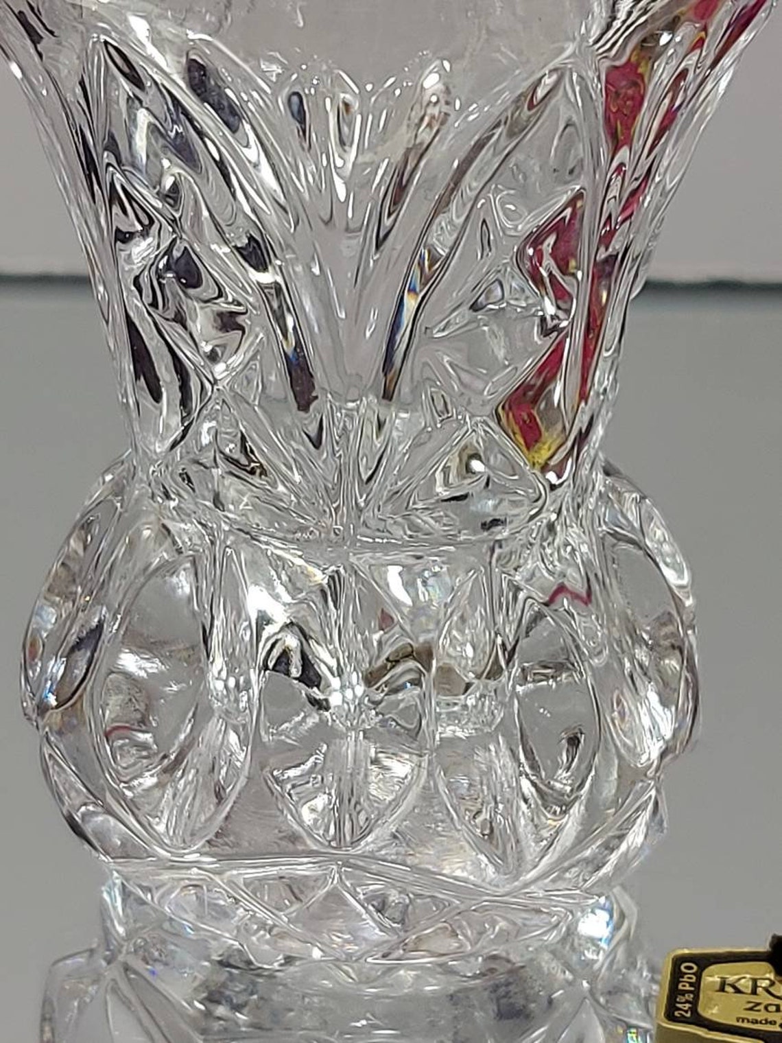 Kristal Zajecar Vase Vintage Lead Crystal Bohemia Etsy Canada