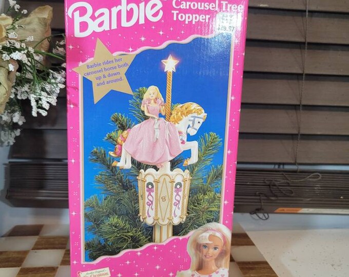 Tree Topper, Barbie, Carousel, Animated, Vintage 90s, Christmas Tree ...