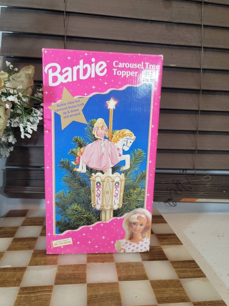 Barbie carousel cheap tree topper