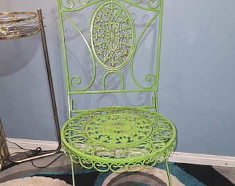 Metal Folding Chair, Metal and Vinyl Chairs, Mid Century, Retro Vinyl, Vintage, Folding Chairs, Furniture, Seat,