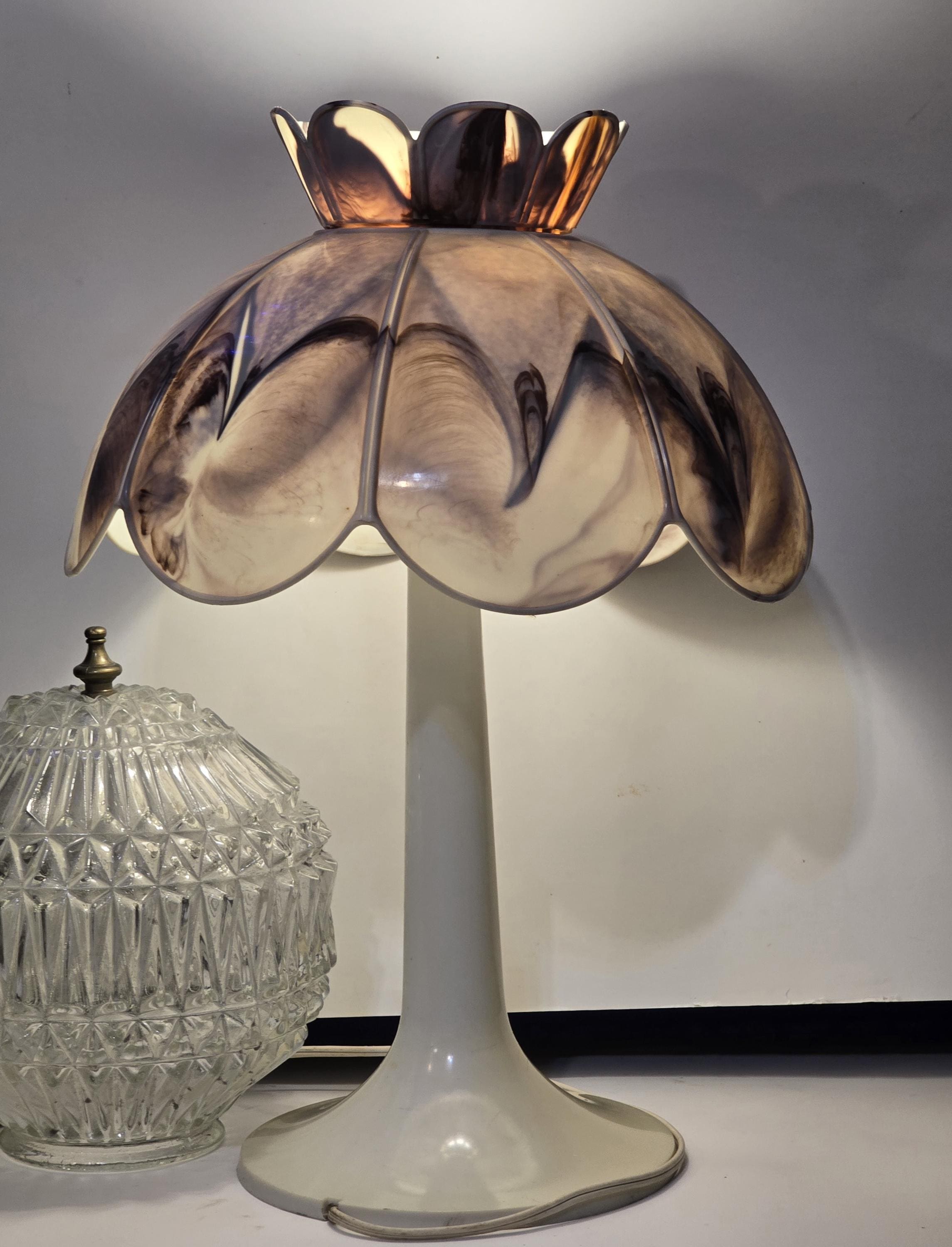 Acrylic Lamp, Gilbert Softlite Inc, Plastic Tiffany Lamp, Vintage