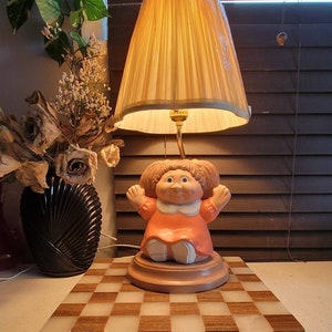 Cabbage Patch Doll Lamp, Ceramic, Vintage Table Lamp, Childs Lamp, Nursery, Lighting, Childhood Memories, Vintage 80s,