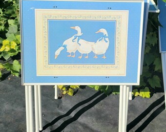 Sold Separately, Signed, E BrownD, Folding TV Trays, with Stand,  Duck TV Table Tray, Vintage, Tv Table, Tv Tray, Snack Tray, Dining&Serving