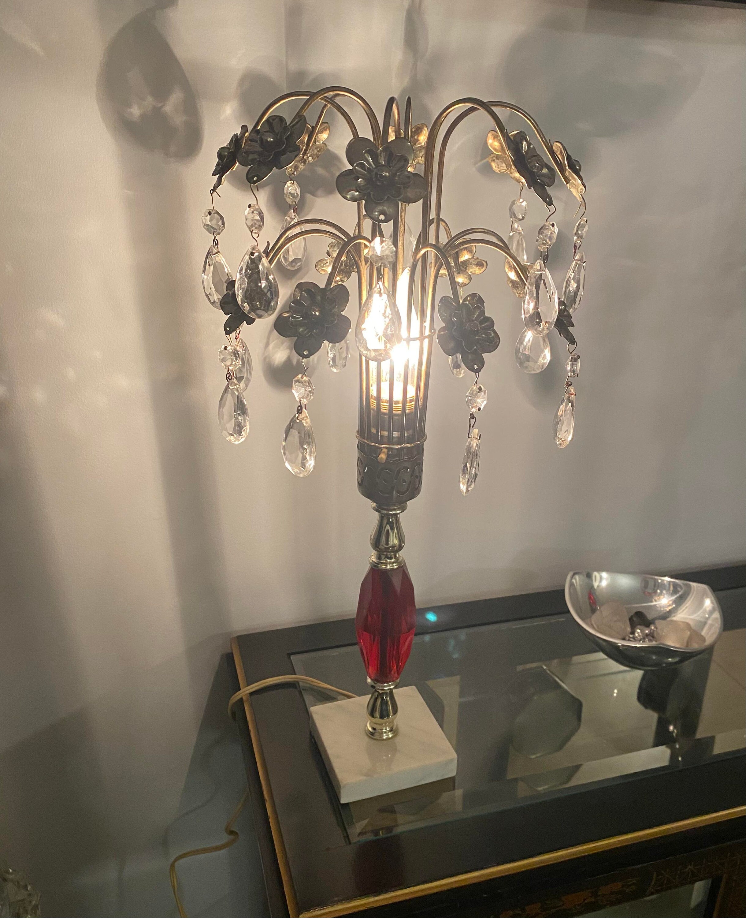 Antique waterfall lamp deals