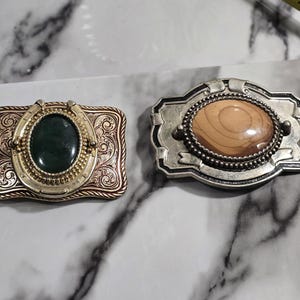 Vintage Belt Buckle, Stone, Country and Western, Quality, USA, Heavy Duty, Fashion, Collectible, Belt Decor,