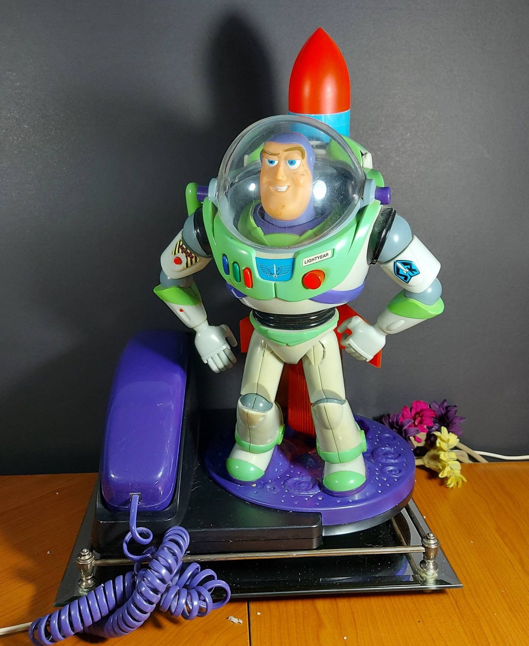 トイ・ストーリー Buzz Lightyear Telephone Landline Telephone, Buzz Lightyear, Vintage Telephone, Land