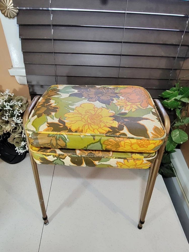 Stacking Stools Vintage Stools Floral Retro Floral | Etsy