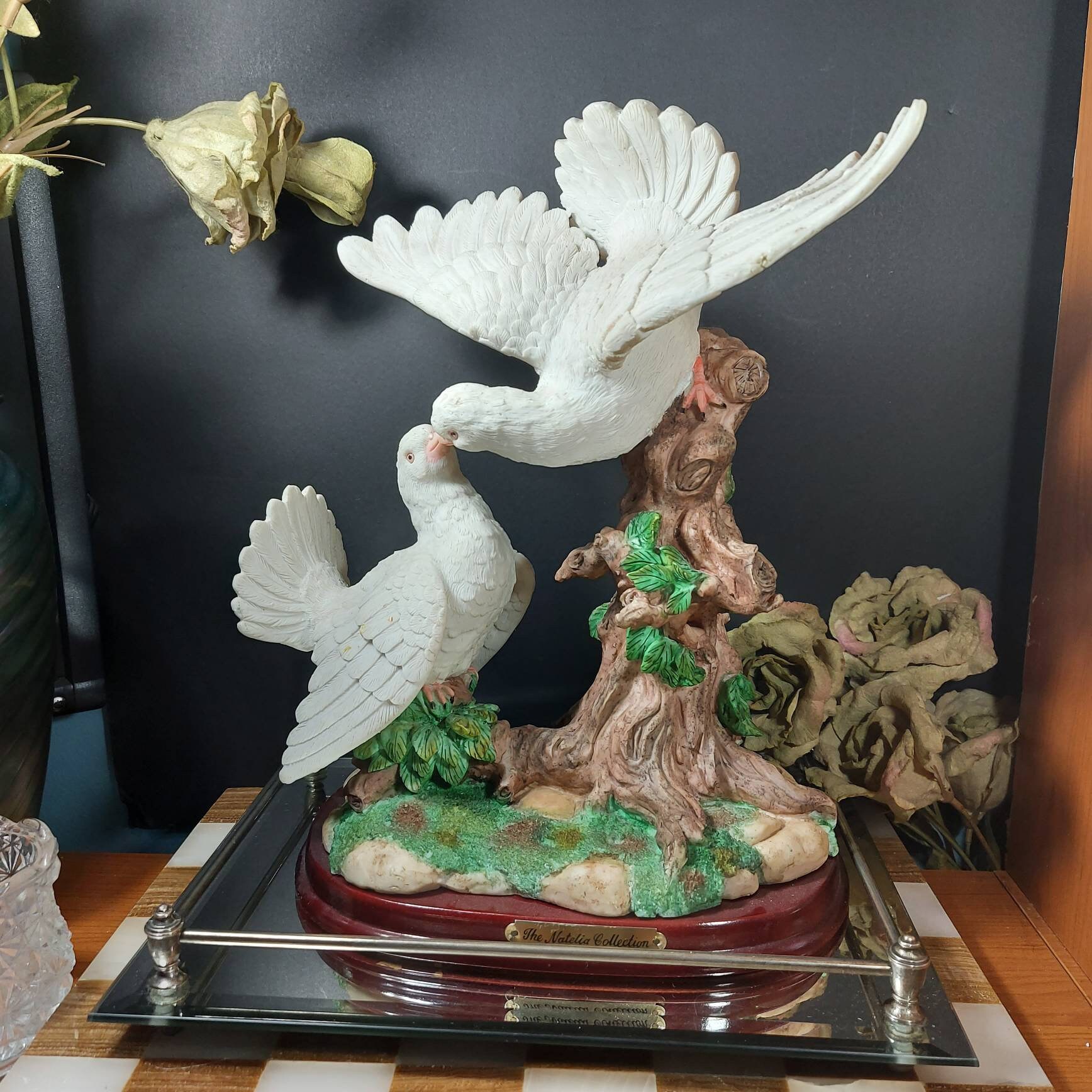 2 Doves Statue Natelia Collection Vintage 90s Figurine Etsy Canada