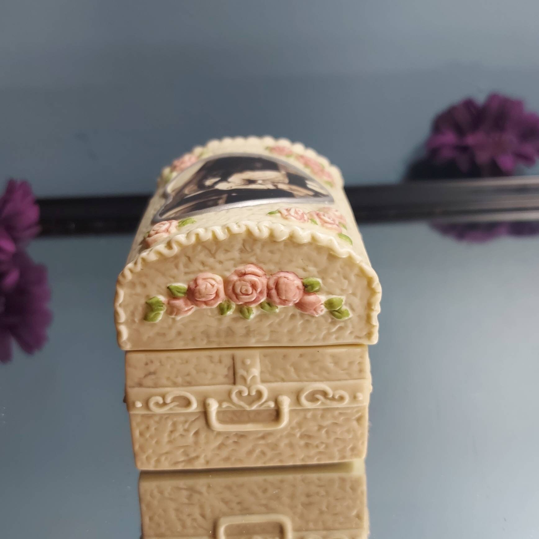 Porcelain Treasure Box Vintage Treasure Chest Etsy