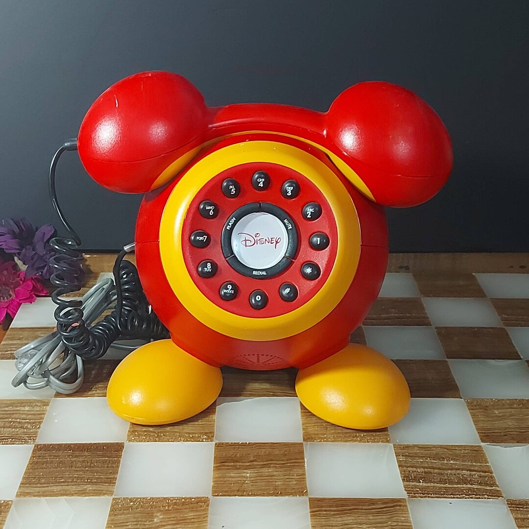 ディズニー、ミッキーマウス、固定電話、ビンテージ80年代、ビンテージ