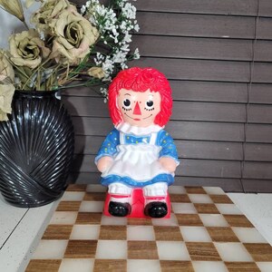 Raggedy Ann, Piggy Bank, Coin Bank The Bobbs Merrill Co, Vintage 80s, My Toy Co., Hard Plastic, Childhood Memories, Toy, Kids,