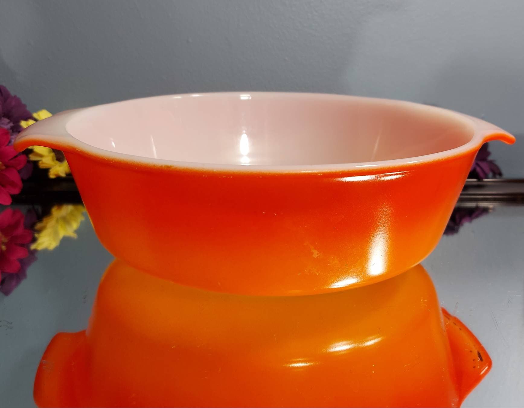 Anchor Hocking Set, Vintage Fire King, Tangerine Orange Ovenware
