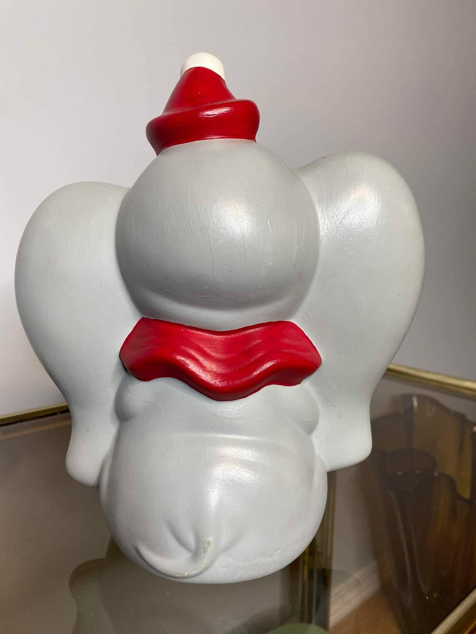 ディズニー、ダンボの置物、象、陶器、フィギュア、彫像、サイン入り