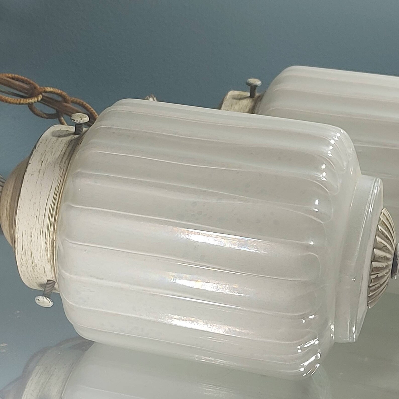 Ceiling Double Swag Lamp Midcentury Ceiling Light Fixture Etsy