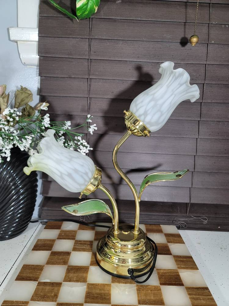 Tulip Touch Lamp Tri light Vintage Touch Lamp Accent Lamp