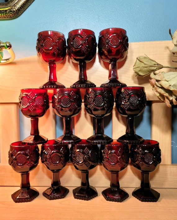 Avon, Dining Colletion, 1876 Cape Cod, Collectible Avon, Ruby Red