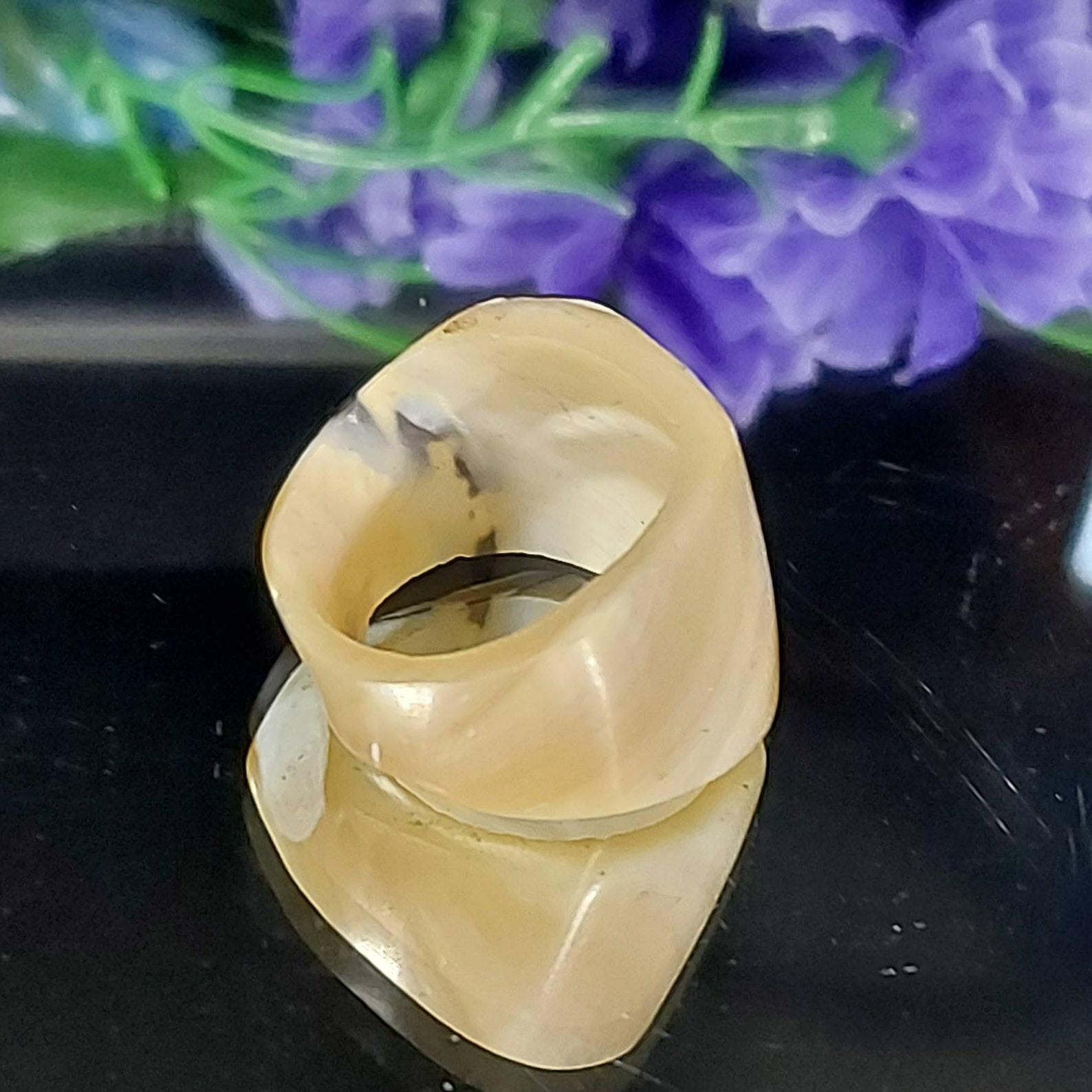 Womens Ring Soapstone Vintage Ring Chunky Vintage Jewelry Etsy