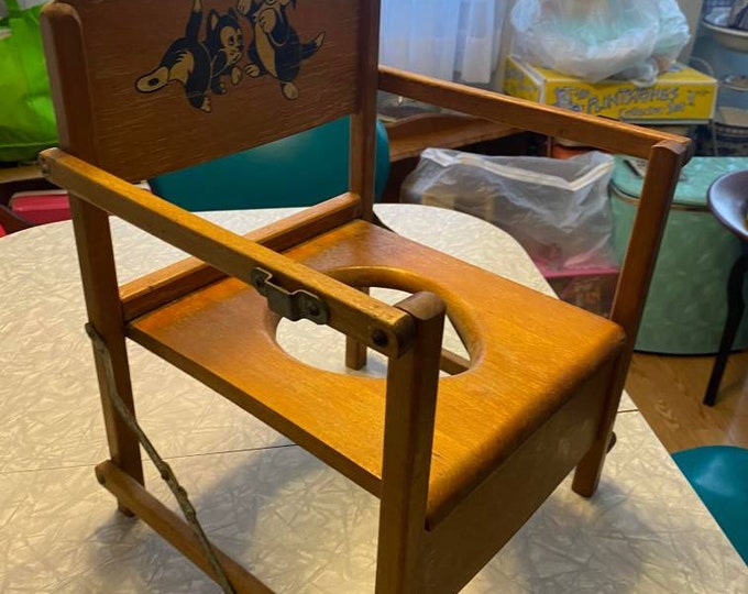 Vintage Wood Potty, Potty Chair, Etsy
