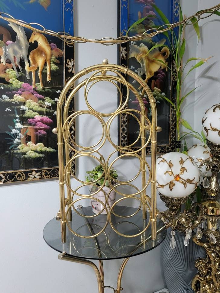 Brass wine racks shop